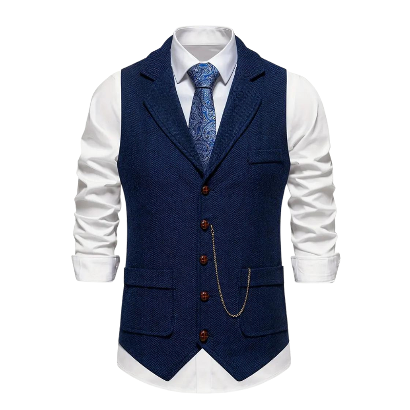 Men's Formal Waistcoat with Notched Lapel