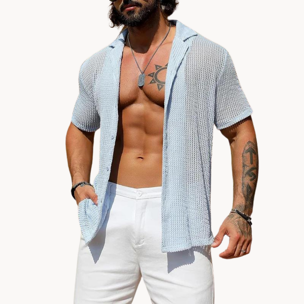 Men's Short-Sleeve Summer Beach Shirt