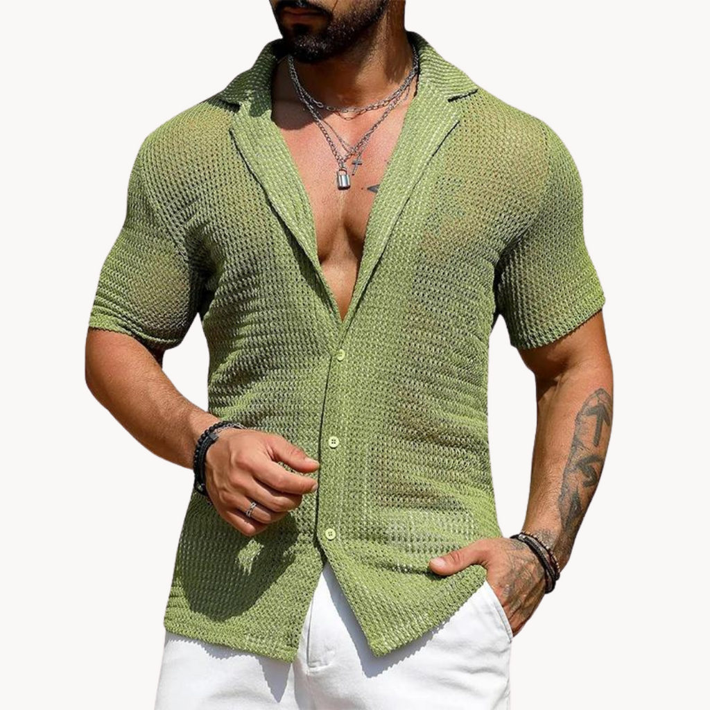 Men's Short-Sleeve Summer Beach Shirt