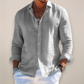 Men's Long Sleeve Casual Button-Up Shirt