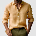 Men's Long Sleeve Casual Button-Down Shirt