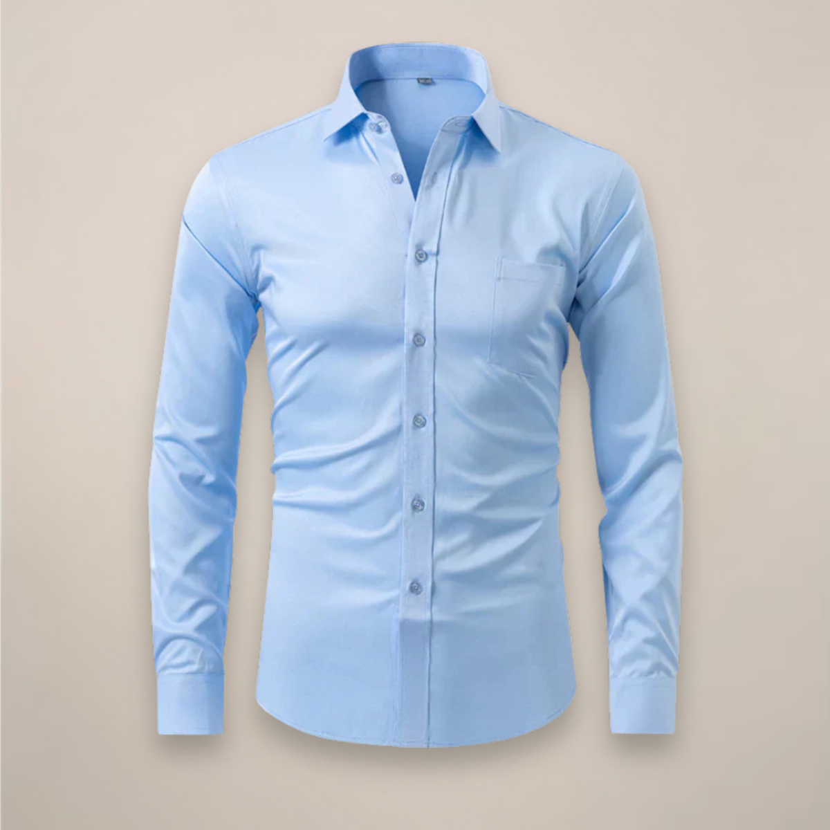 Men's Long Sleeve Button-Down Dress Shirt | Breathable Fabric