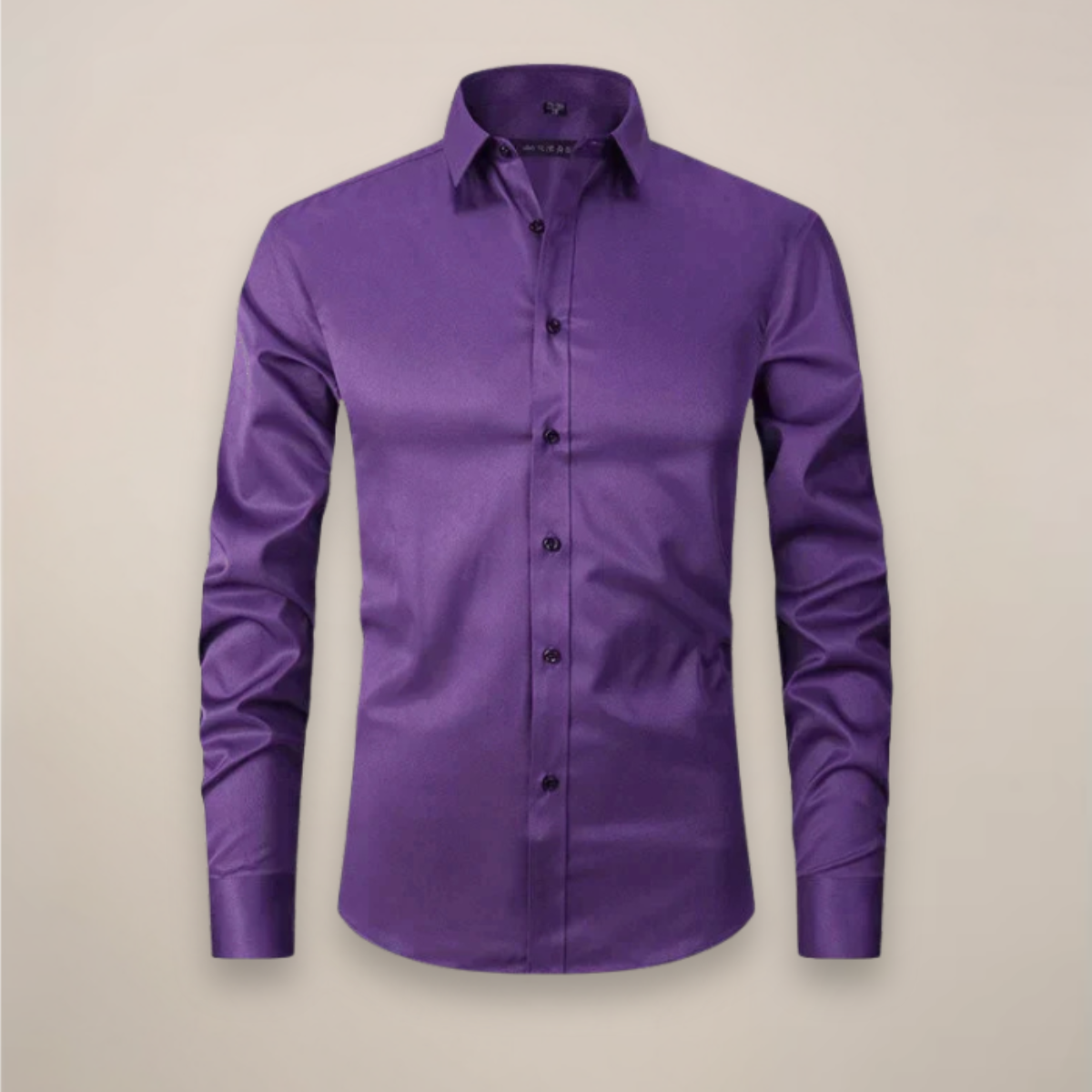 Men's Long Sleeve Smart Casual Button-Down Shirt