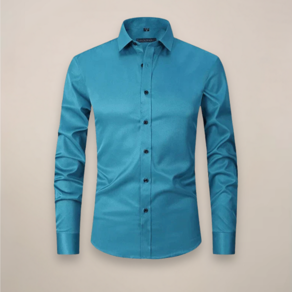 Men's Long Sleeve Button-Down Dress Shirt | Breathable Fabric