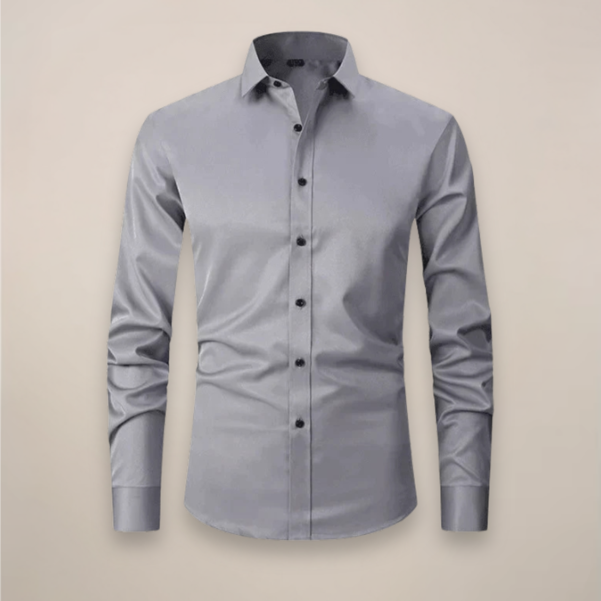 Men's Long Sleeve Button-Down Dress Shirt | Breathable Fabric