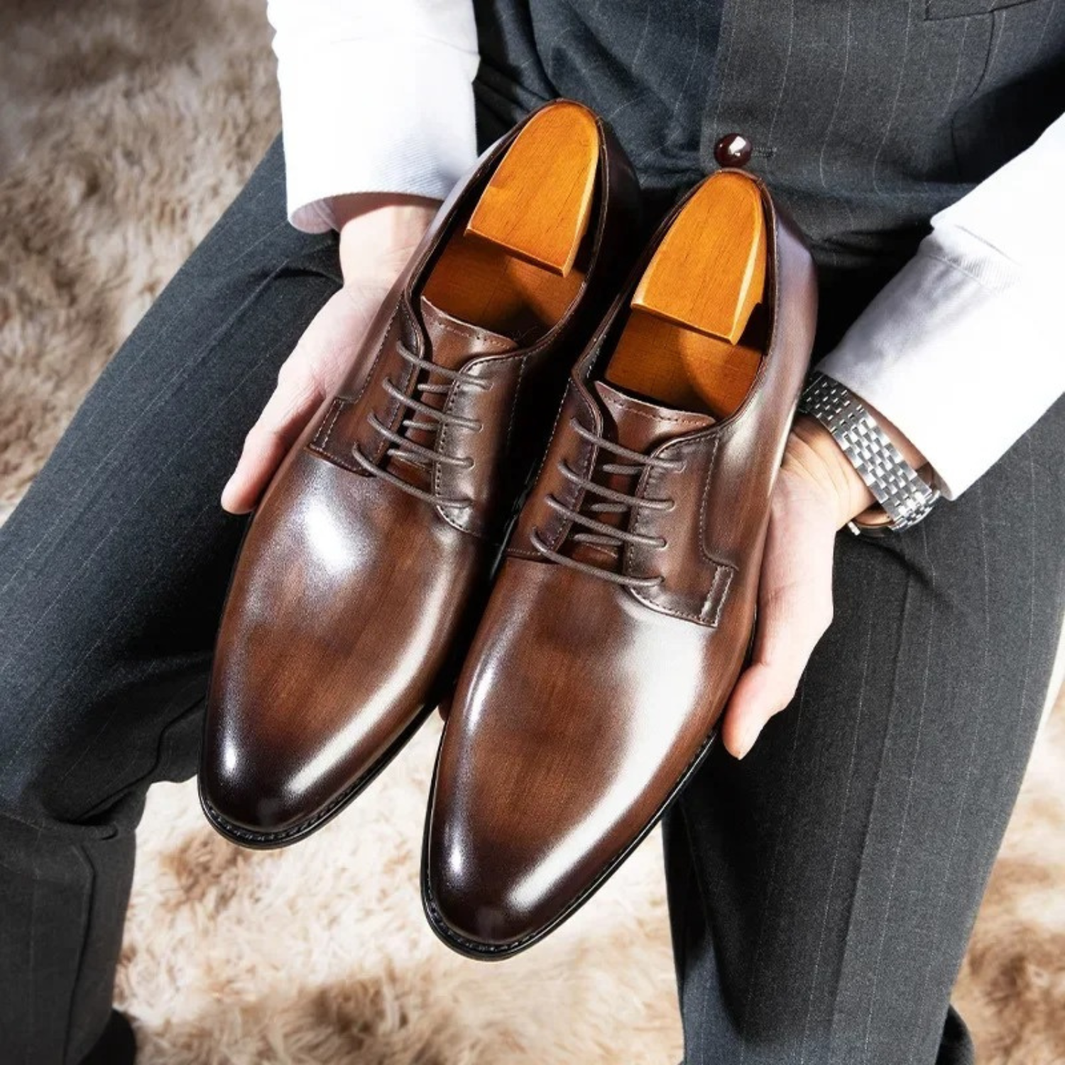 Men's Lace-Up Formal Oxford Shoes