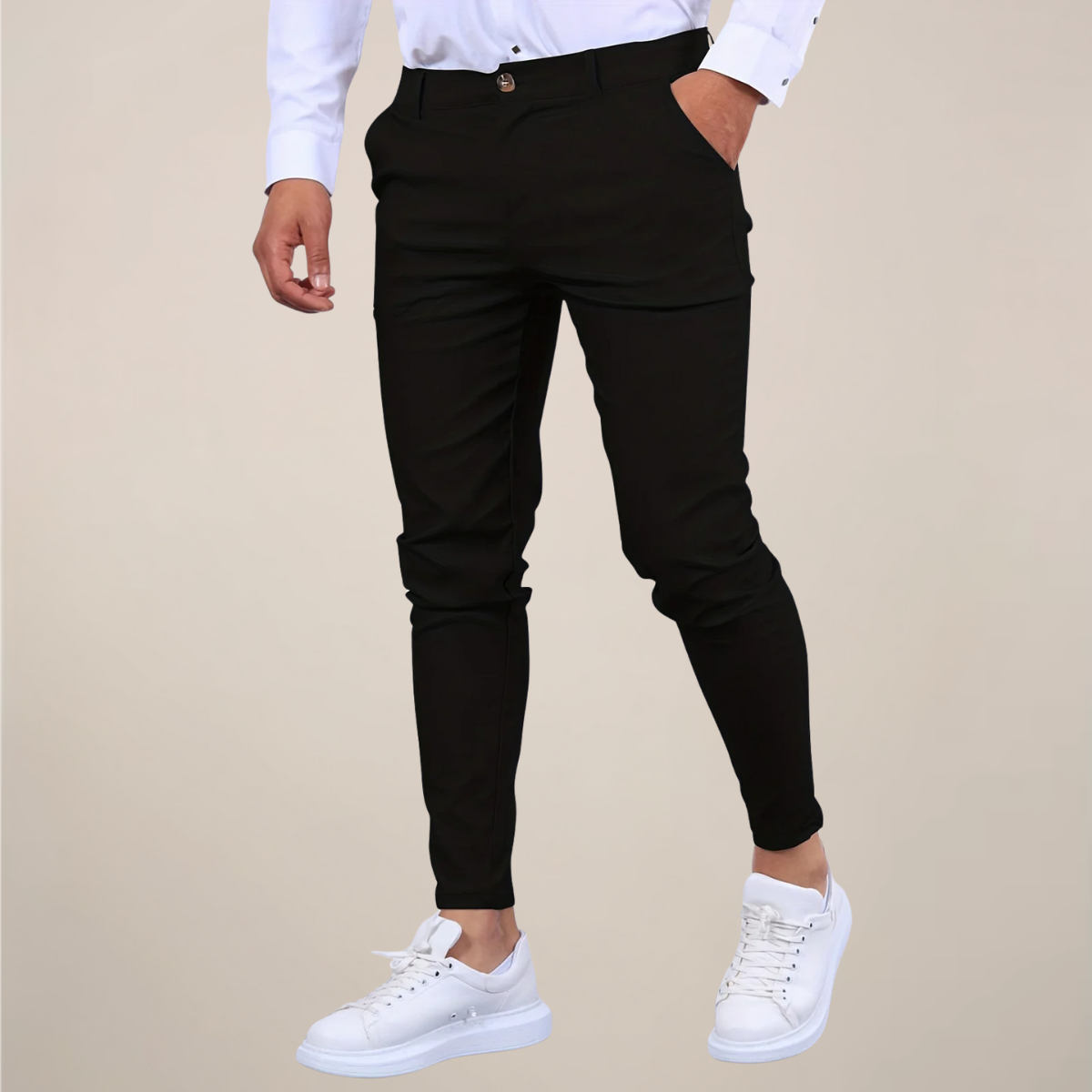 Men's Slim Fit Chino Pants for Business Casual Wear