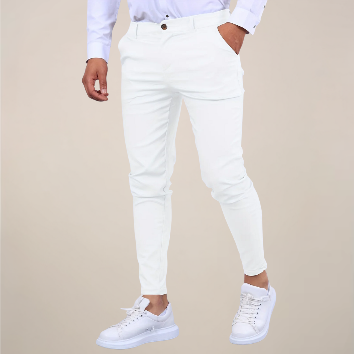 Men's Slim Fit Chino Pants for Business Casual Wear