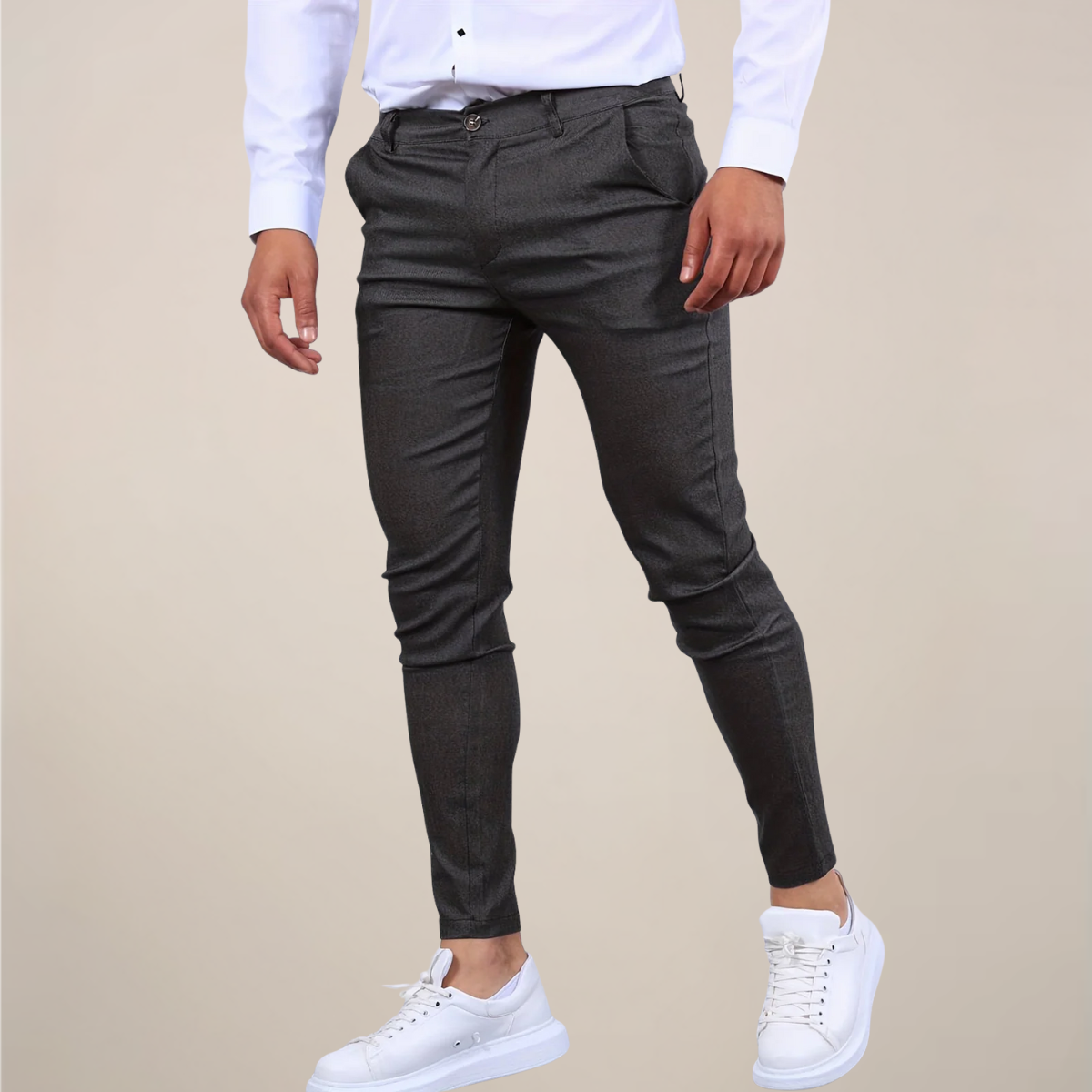 Men's Slim Fit Chino Pants for Business Casual Wear