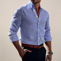 Men's Long Sleeve Casual Striped Shirt