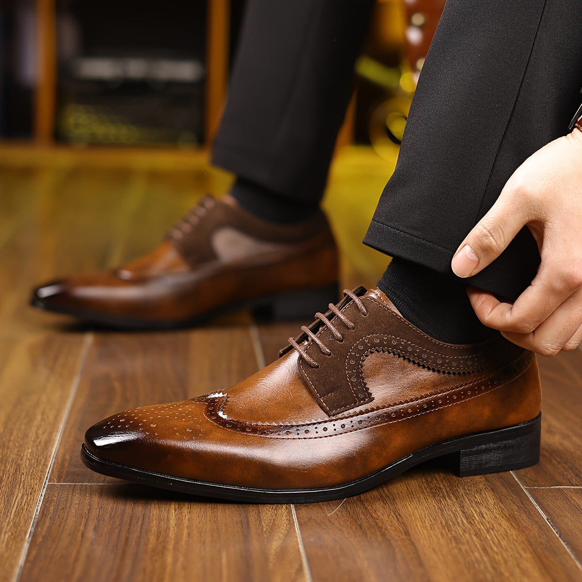 Men's Wingtip Formal Brogue Oxford Shoes
