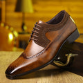 Men's Laced Brogue Wingtip Oxford Shoes