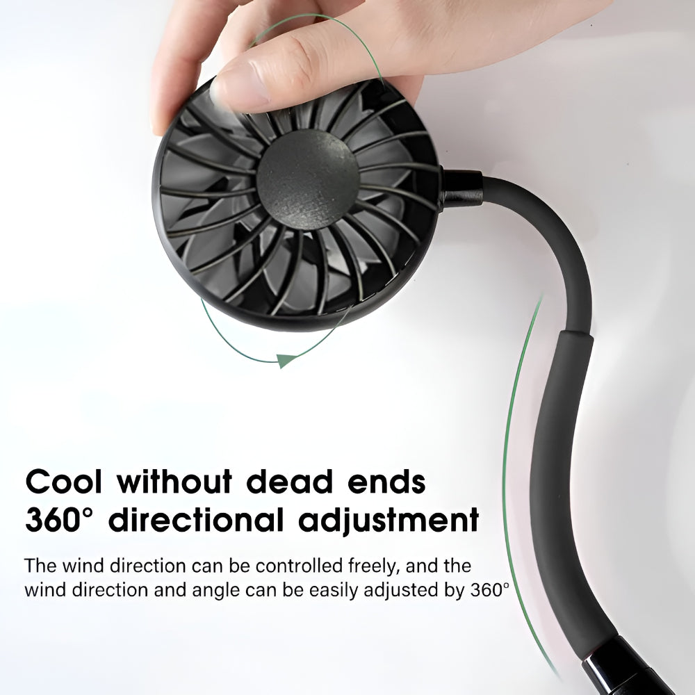 Rechargeable Hands-Free Portable Neck Fan Cooling Device