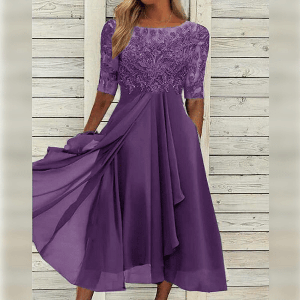 Women's Midi Dress for Wedding Guests