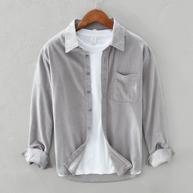 Men's Long Sleeve Corduroy Shirt