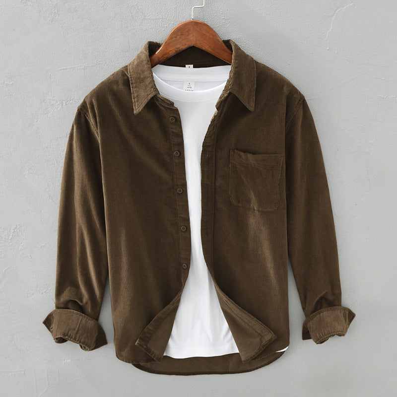 Men's Long Sleeve Corduroy Shirt