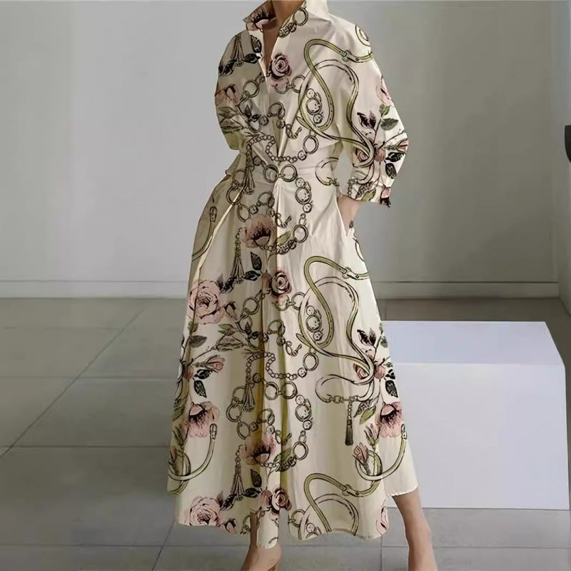 Women’s Long Sleeve Wrap Shirt Dress | Maxi