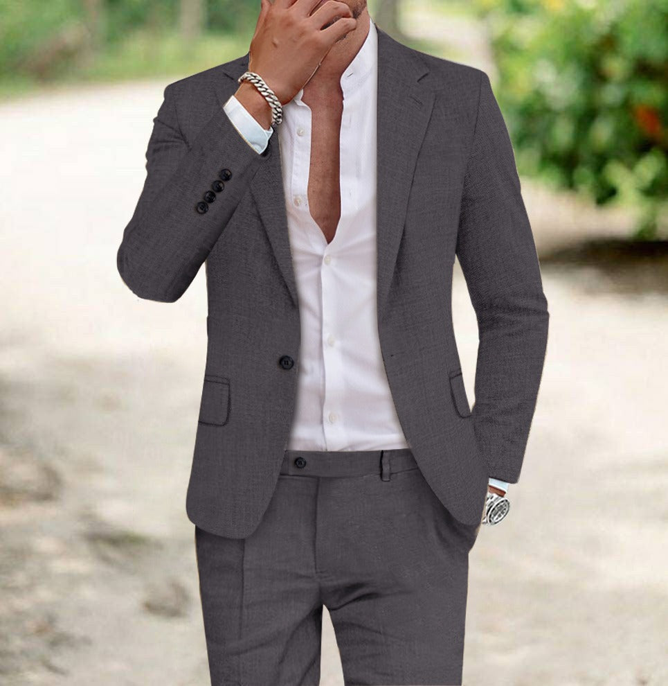 Men's Slim Fit Two-Piece Suit | Jacket and Trousers