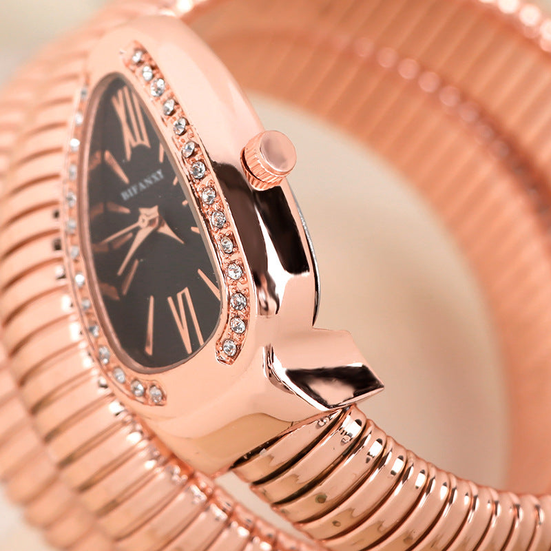 Women's Serpenti Inspired Double Spiral Wrap Snake Watch