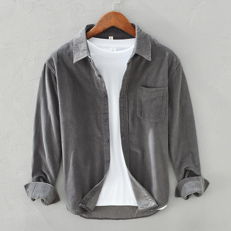 Men's Long Sleeve Corduroy Shirt