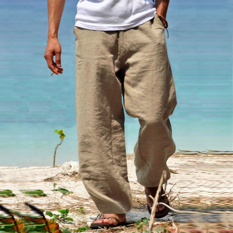 Men's Casual Summer Linen Trousers | Loose Fit