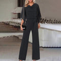 Women's Formal Wide Leg Jumpsuit | with Tie Waist