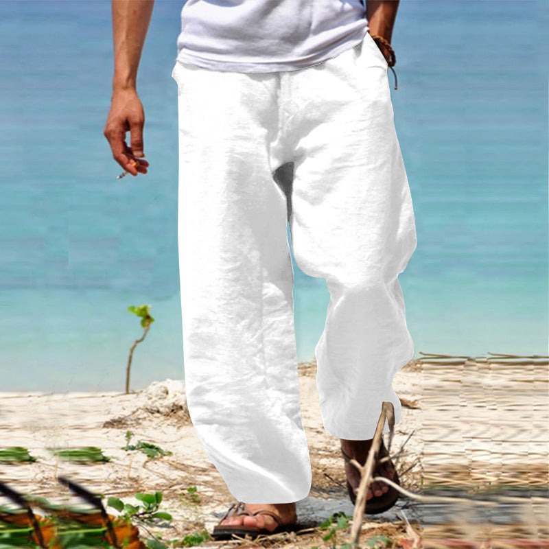 Men's Casual Summer Linen Trousers | Loose Fit