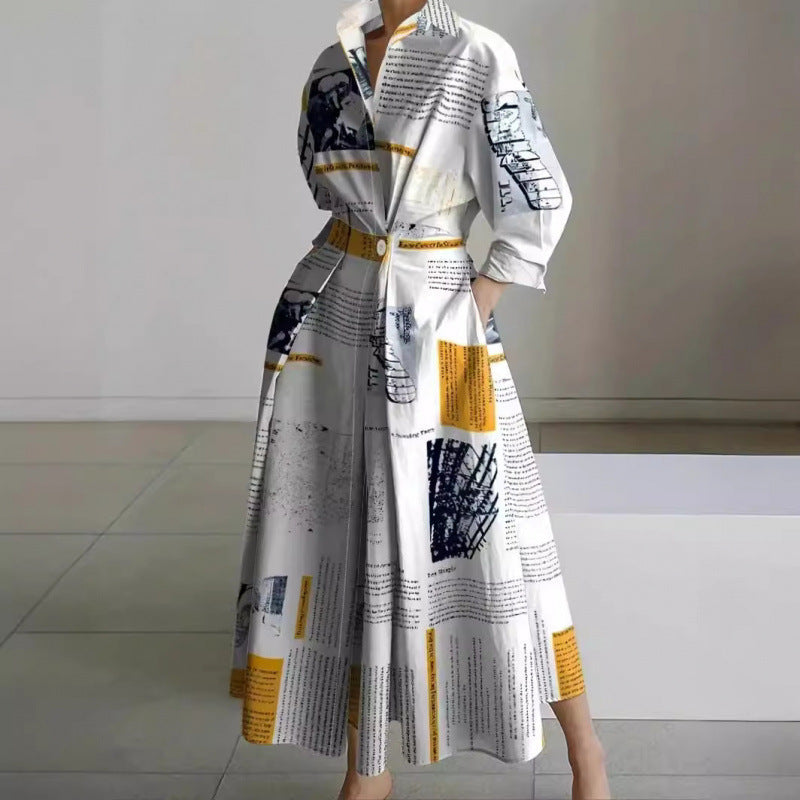Women’s Long Sleeve Wrap Shirt Dress | Maxi