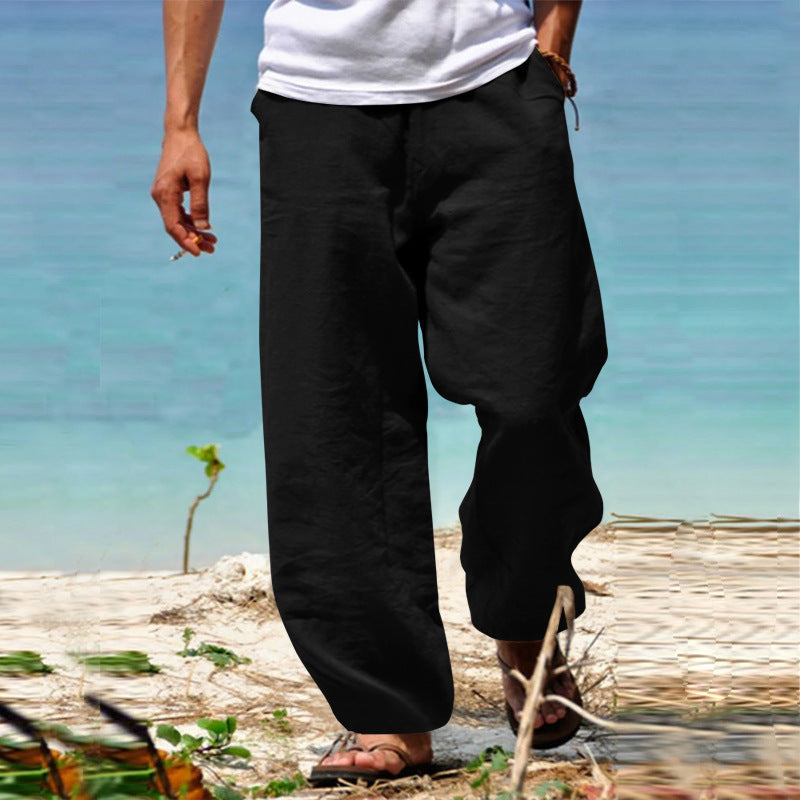 Men's Casual Summer Linen Trousers | Loose Fit