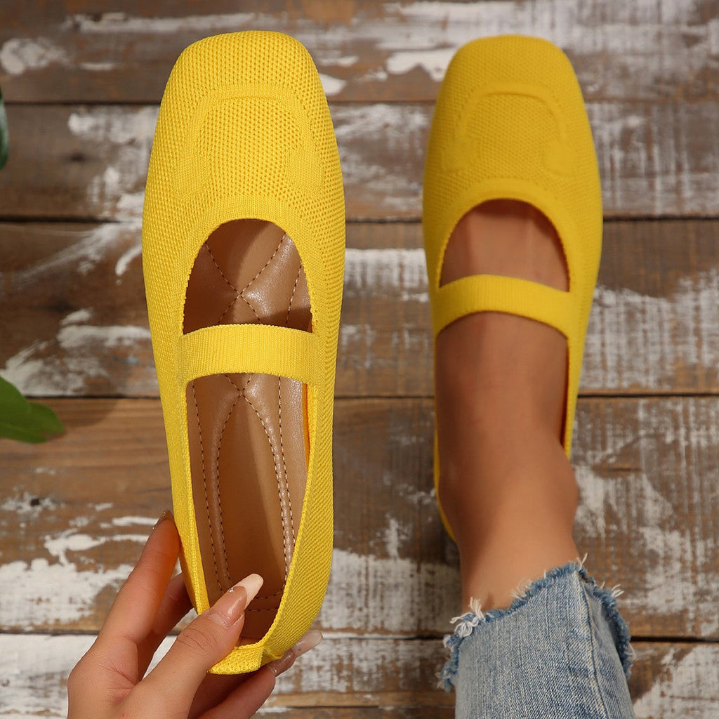 Women's Mary Jane Ballet Flats | Square Toe