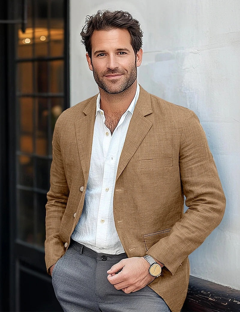 Men's Casual Summer Blazer Coat | with Notch Lapel