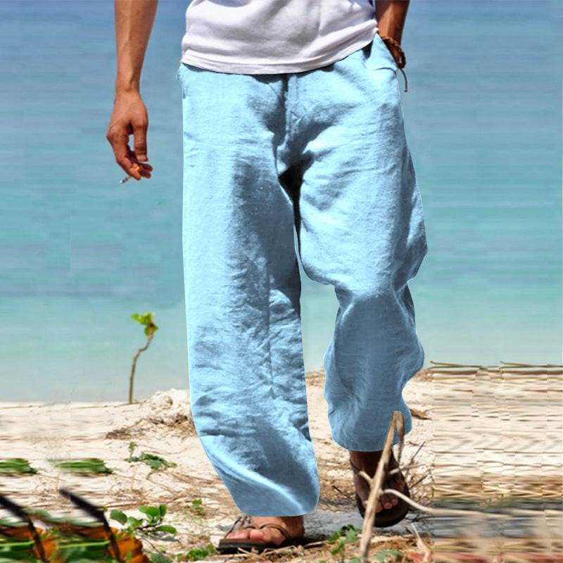 Men's Casual Summer Linen Trousers | Loose Fit