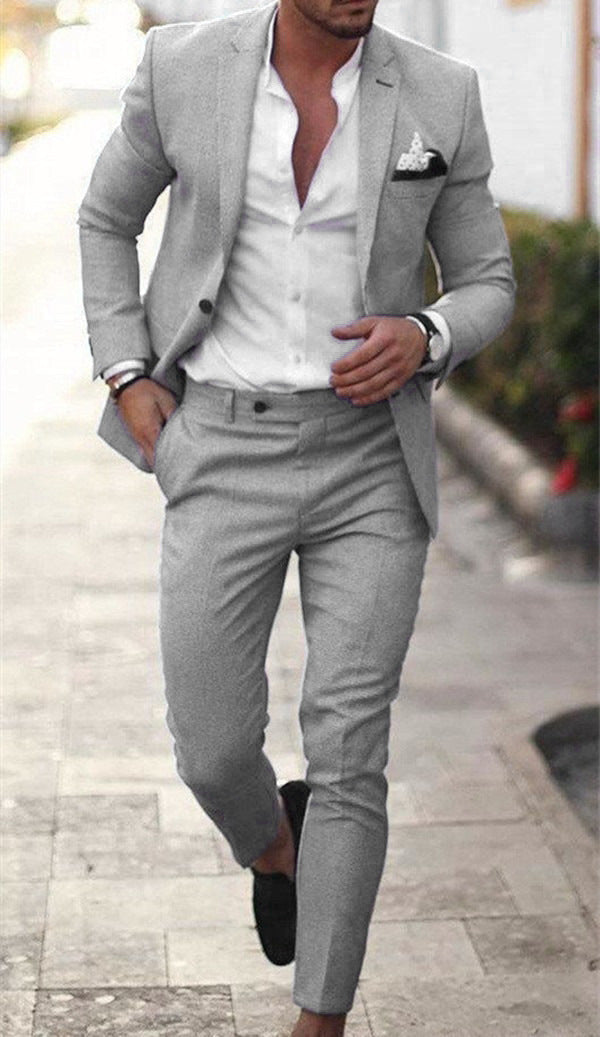 Men's Slim Fit Two-Piece Suit | Jacket and Trousers