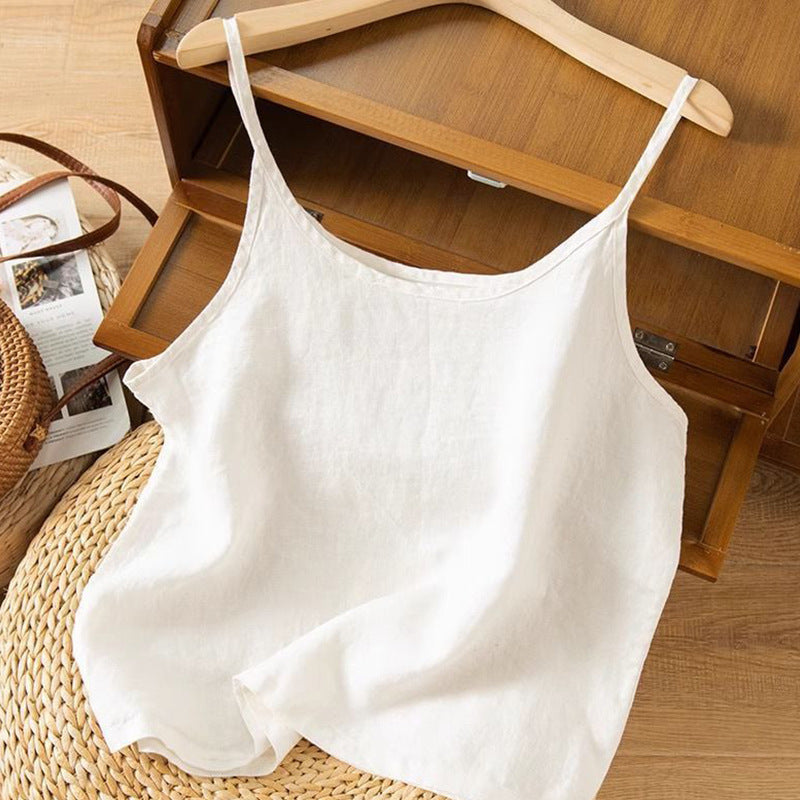 Women's Linen Tank Top | Spaghetti Strap