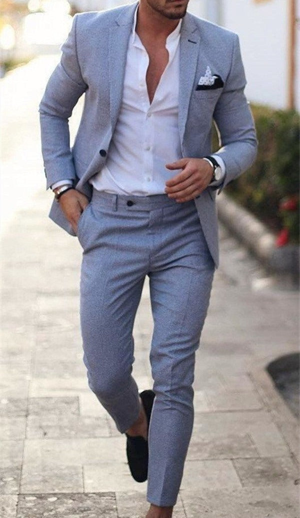 Men's Slim Fit Two-Piece Suit | Jacket and Trousers