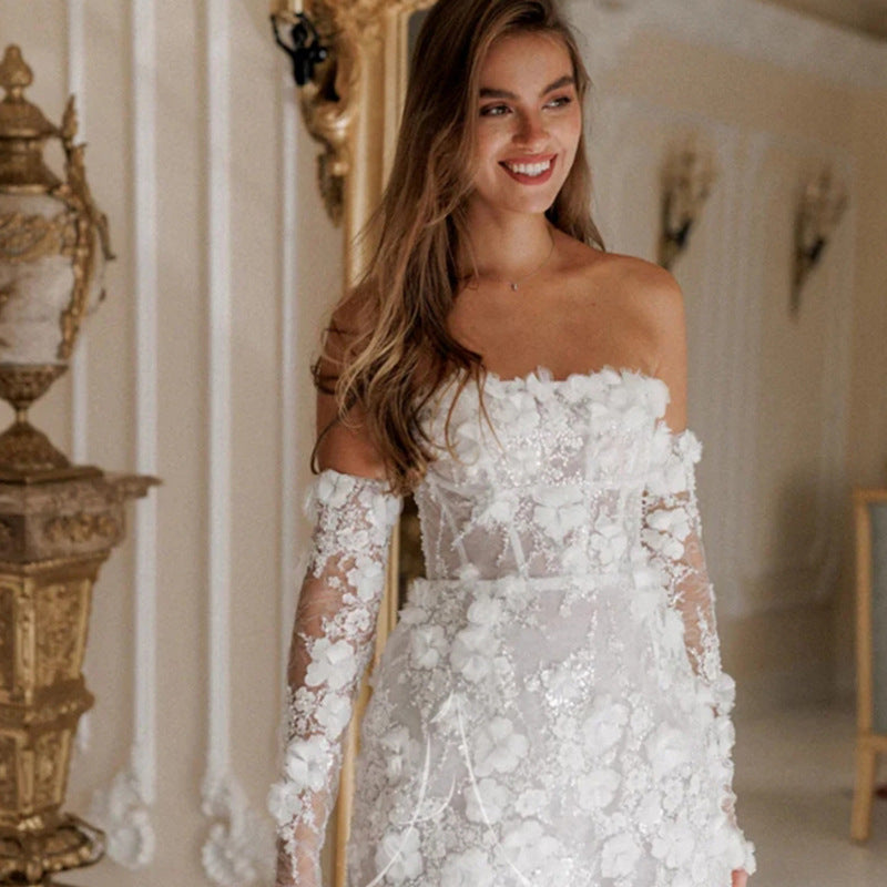 Women's Off-The-Shoulder Bridal Corset Dress | Mini