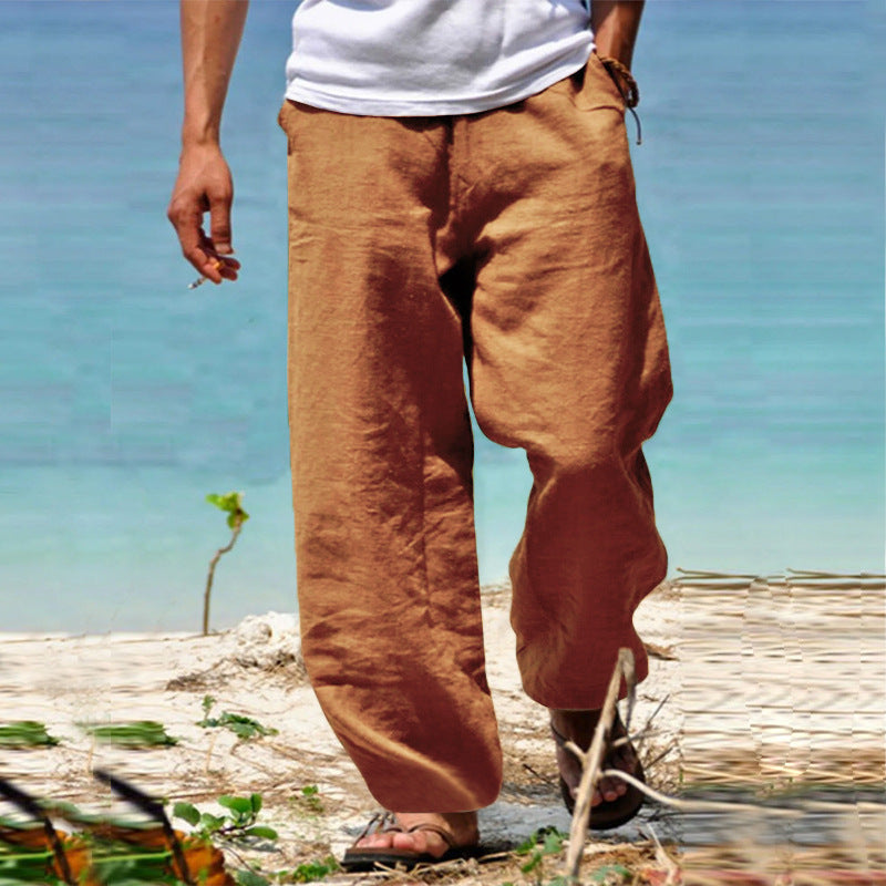 Men's Casual Summer Linen Trousers | Loose Fit
