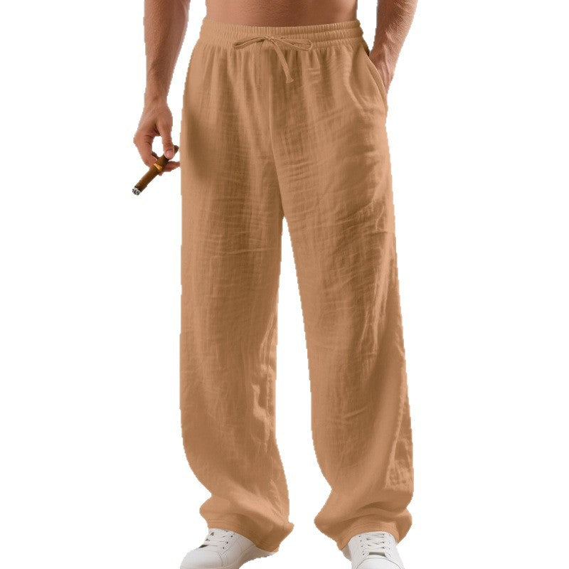 Men’s Linen Beach Pants | Wide Leg