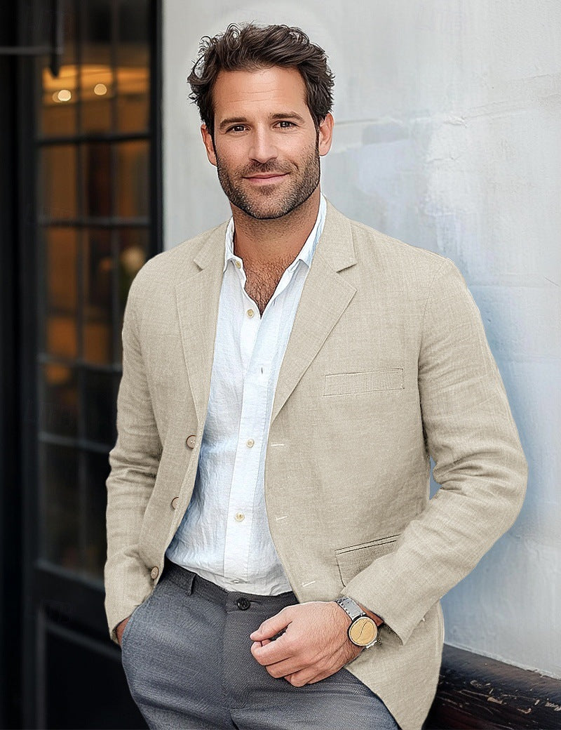Men's Casual Summer Blazer Coat | with Notch Lapel