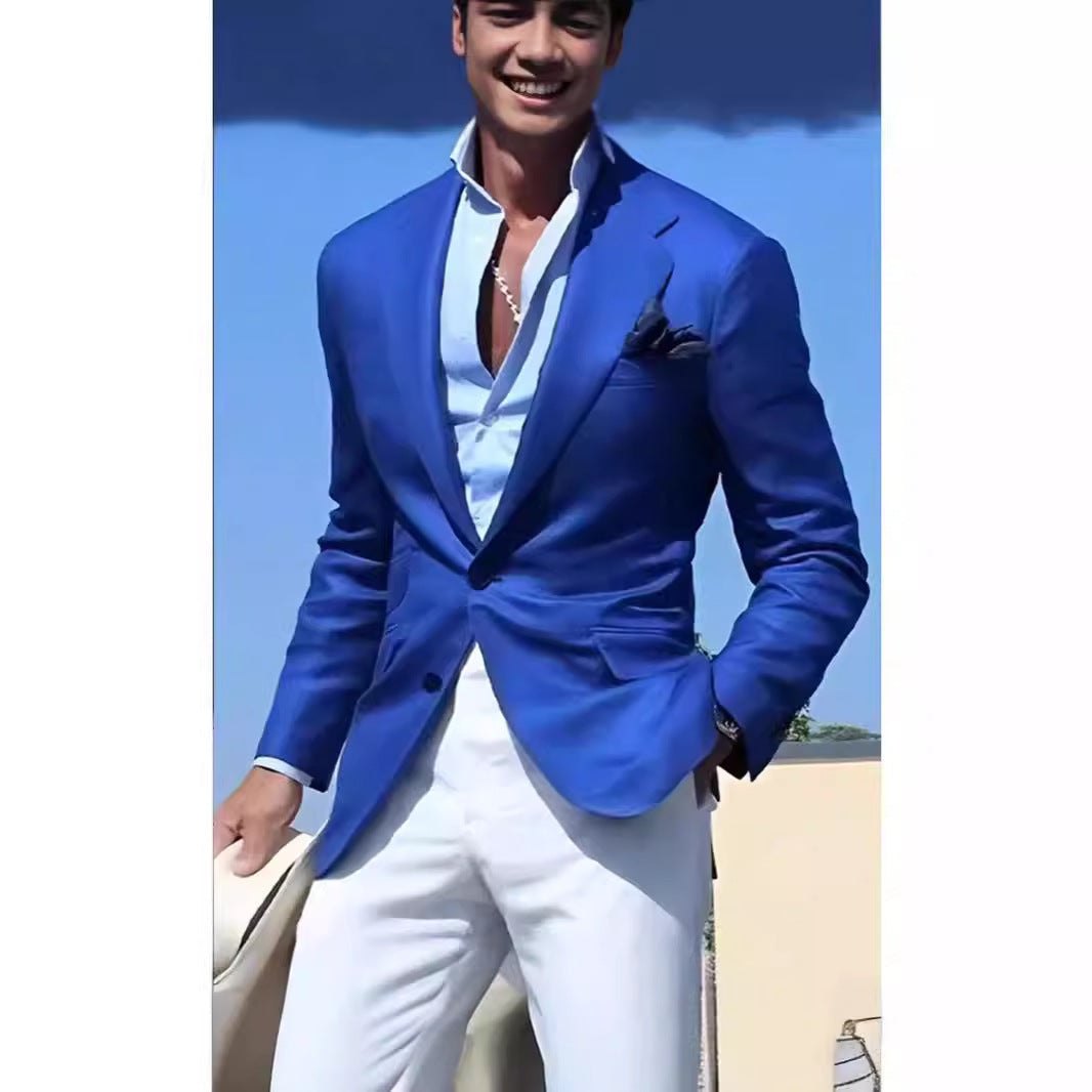 Men's Slim Fit Notch Lapel Blazer | Business Casual
