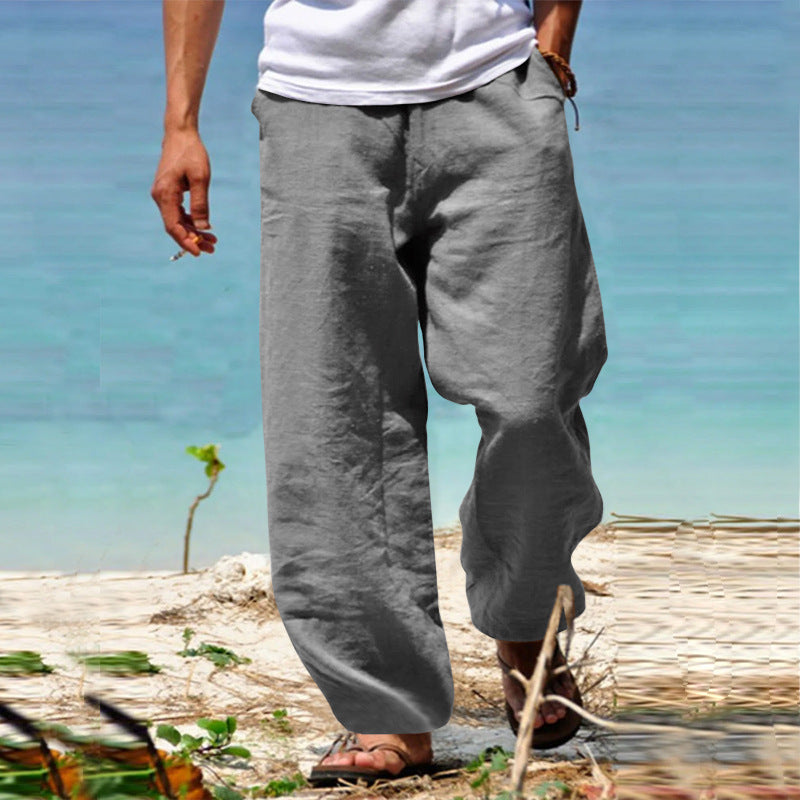 Men's Casual Summer Linen Trousers | Loose Fit