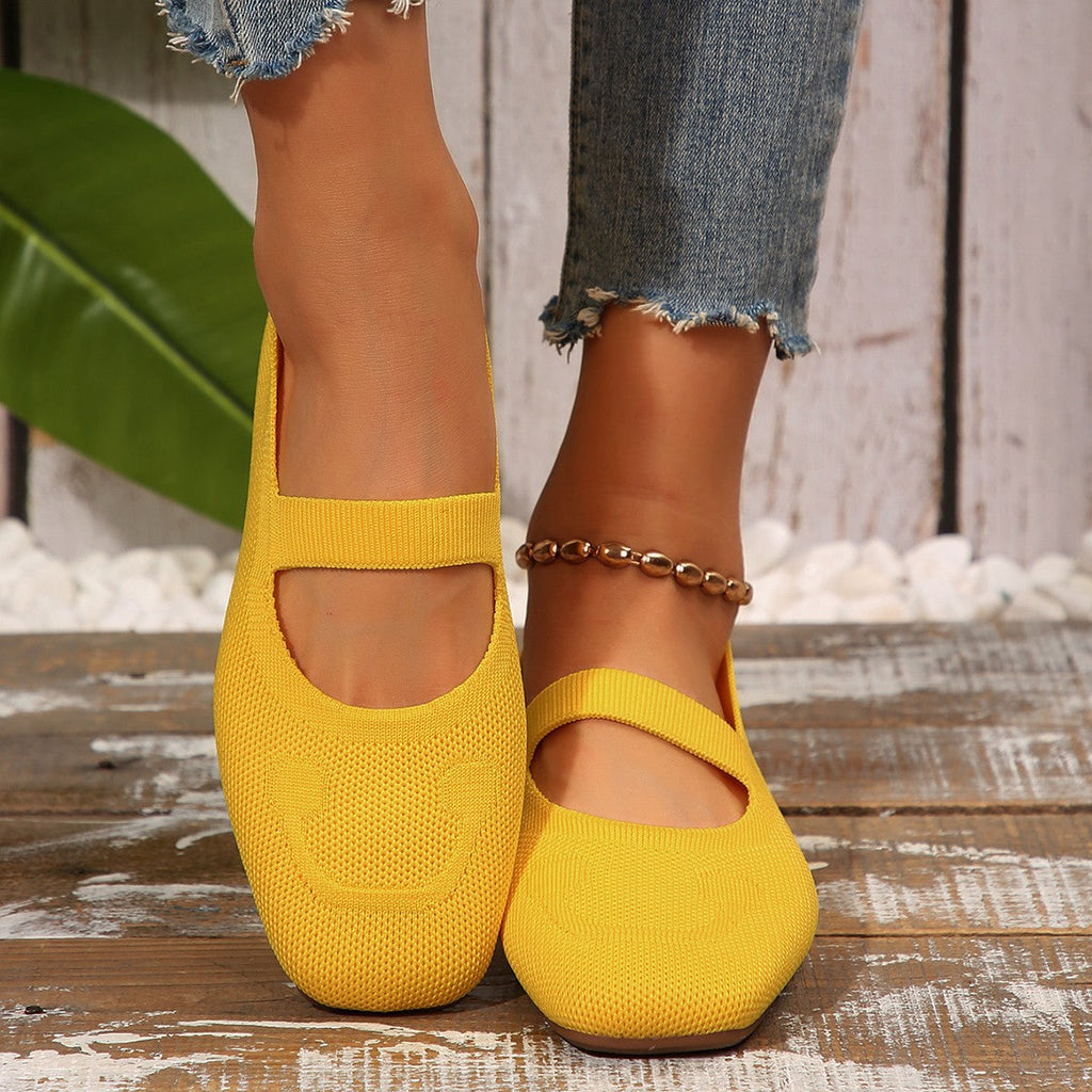 Women's Mary Jane Ballet Flats | Square Toe