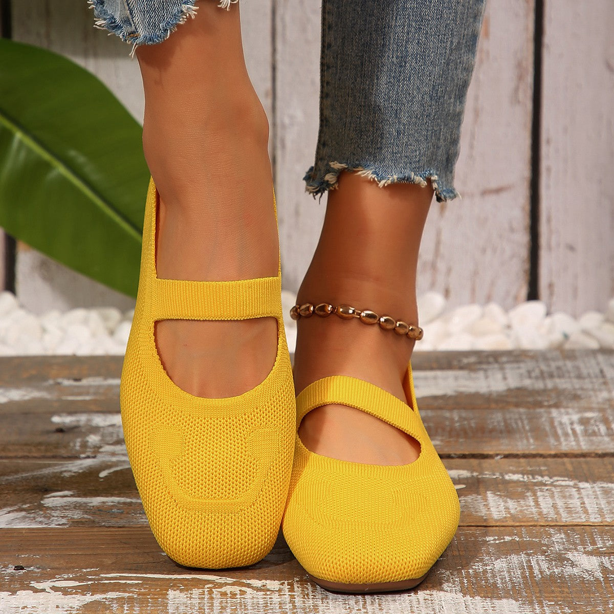 Women's Mary Jane Ballet Flats | Square Toe
