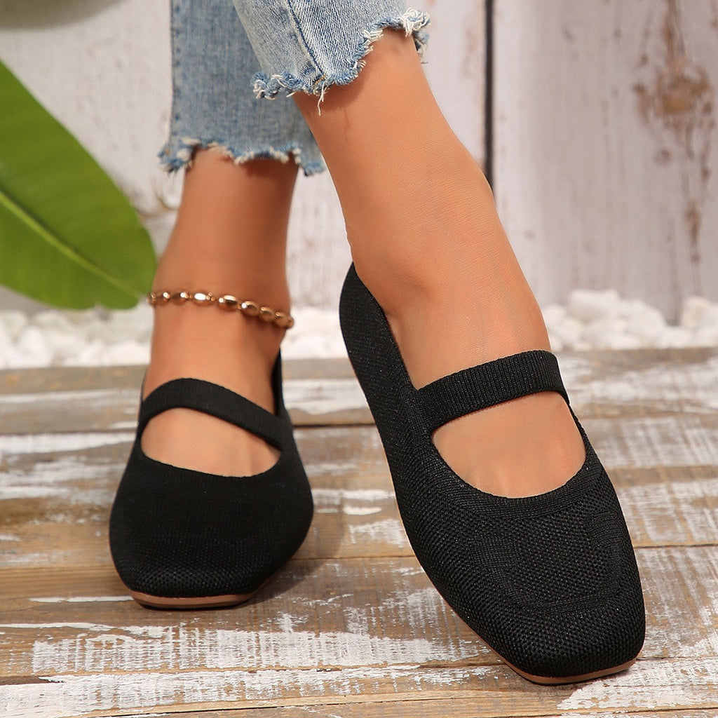 Women's Mary Jane Ballet Flats | Square Toe