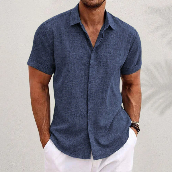 Men's Casual Collared Button Shirt | Short Sleeve
