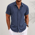 Men's Summer Short Sleeve Linen Shirt
