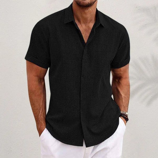 Men's Casual Collared Button Shirt | Short Sleeve