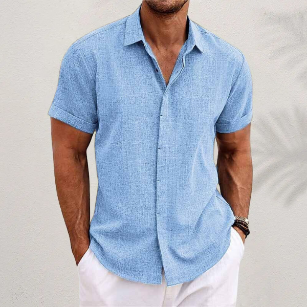 Men's Casual Collared Button Shirt | Short Sleeve