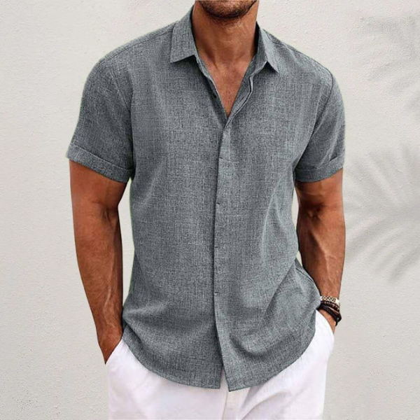 Men's Casual Collared Button Shirt | Short Sleeve