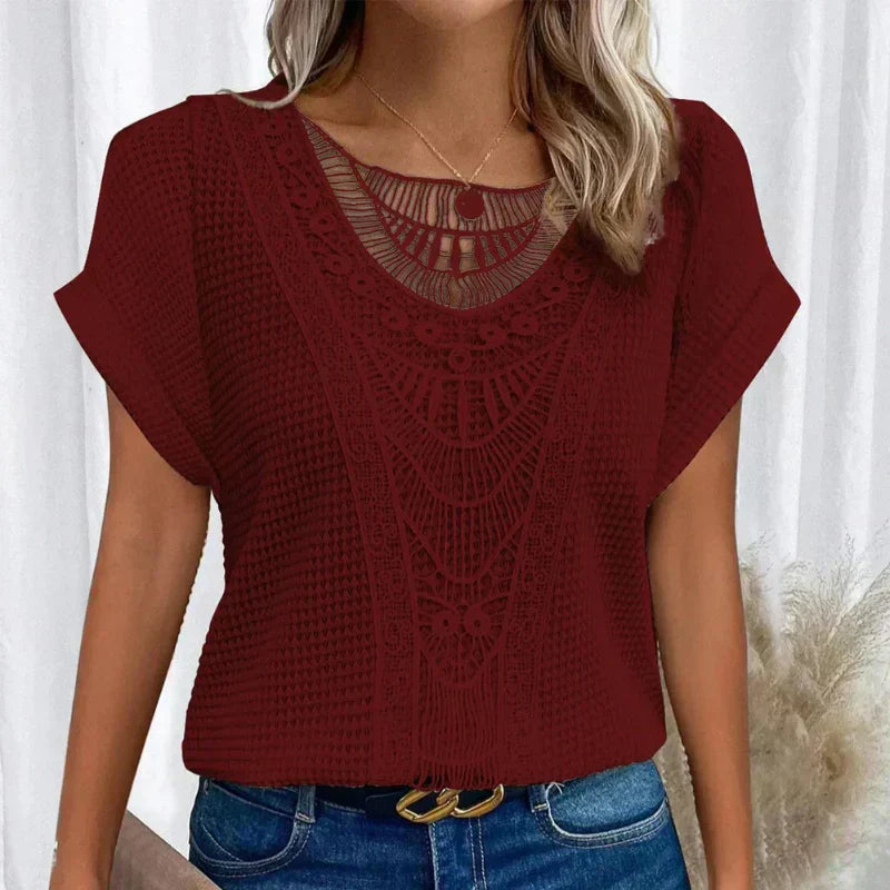 Women's Bohemian Summer Top | Short Sleeve